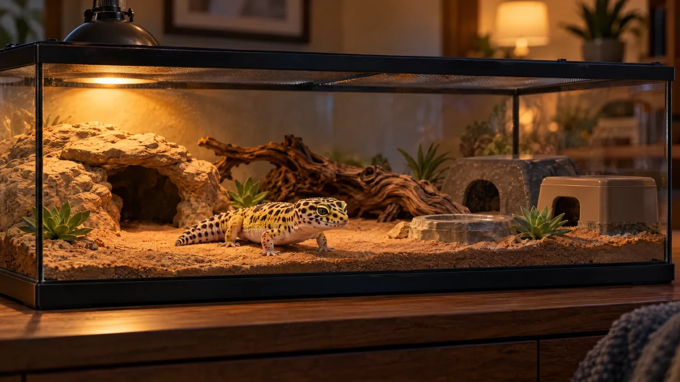terrarium gecko léopard